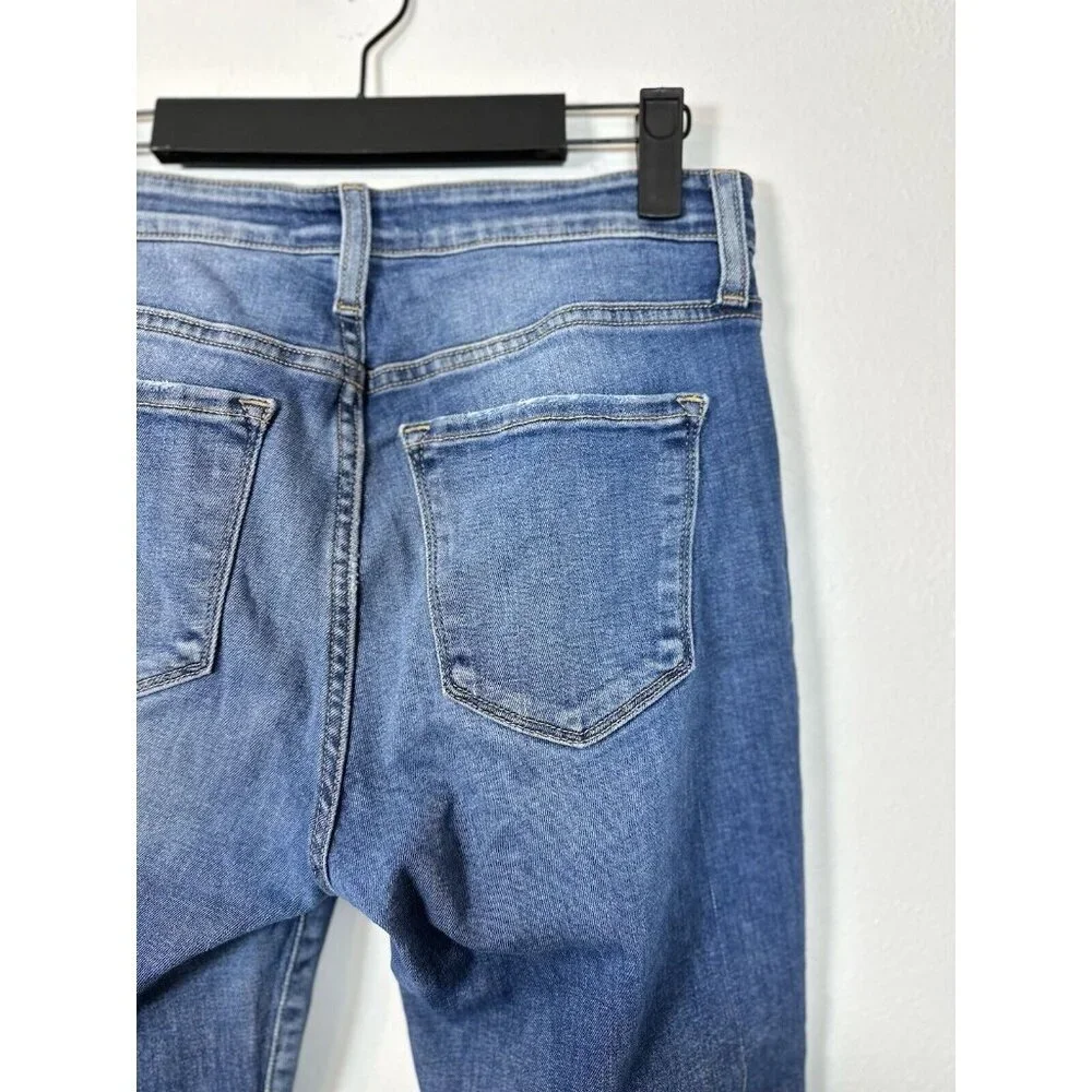Flying Monkey Jeans Size 26 Slit Ankle Dark Stretch Denim Women’s Y3013 Slim Leg